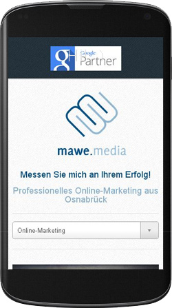 mawe.media mobile Internetseite